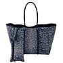 Style Waterproof Neoprene Customized Large Tote Bag for Women Neoprene Beach Bag Perforated Shoulder Neoprene Bags Handbags