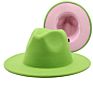 Polyester Cotton Vegan Material Two Tone 60 Colour Fedorahat Fedora Hat for Women Men Party Show Music Festival Dress