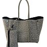 Style Waterproof Neoprene Customized Large Tote Bag for Women Neoprene Beach Bag Perforated Shoulder Neoprene Bags Handbags