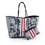 Neoprene Beach Tote Bag Women Shopping Bag Light and Soft Fabric Extra Large Capacity Eco-Friendly Single Shoulder Bag