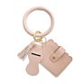 -Selling Wristlet Purse Key Ring Pu Leather Lipstick Credit Card Holder Bracelet Bangle Keychain for Women