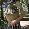 079 Natural Seagrass Tote Shopping Bags Vietnam Woven Seagrass Beach Handbag