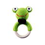 100% Cotton Baby Teether Set Rattle Handmade Toys Soft Crochet Teddy Bear Toys for Baby Wooden Teether