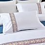 100% Cotton Hotel Embroidery Four-Piece Hotel Bedding Pure Color Simple Satin Embroidery Luxury Quilt Cover