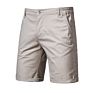 100% Cotton Shorts Men Solid Color Casual Short Mens Track Pants Jogger Knee-Length Shorts for Mens