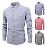 100% Cotton Striped Chemise Homme Long Sleeve Button down Shirts for Men