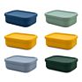 100% Food Grade Silicone Food outside Tableware Grid Box with Lid