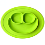 100% Silicone Suction Plate with Built-In Placemat Infants Toddlers Baby Silicone Bowl Smile Dinner Plates