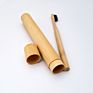 100 Units with Private Label - Eco Friendly Bamboo Toothbrush Tube Box, 100% Natural Toothbrush Case