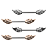 10Pairs/Set Stainless Steel Nipple Rings Tongue Ring Piercing Body Jewelry Barbell Cz Heart Shape Rings for Women Girls