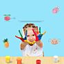 12 Colors Non-Toxic Kids Pot Craft Acrylic Finger Paint Set