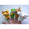 12 Pcs/Set Baby Toy Kids Plush Velour Puppet Hand Puppets Large Chinese Zodiac Farm Animals Zoo Finger Puppet