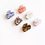 1.4 Inch 3.5Cm Cute Tortoise Shell Celluloid Leopard Hair Jaw Clamp Girls Square Cellulose Acetate Mini Hair Claw Clips