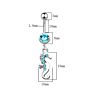 14G Bellybutton Ring Navel Piercing with Dangling Sea Horse