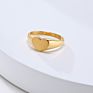 18K Gold Plated Stainless Steel Women Heart Signet Ring