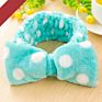 1 Pc Women Hair Band Girls Make up Wash Face Head Band for Cosmetic Flannelette Bows Elastic Headband for Bath Shower