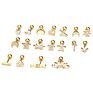 1 Pcs Piercing Earrings for Women Jewelry Broncos Heart Moon Star Stud Earrings Initial Ear Cartilage Earrings