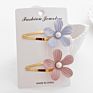1Pair Flower Baby Hair Clips Set Cute Solid Baby Barrette Hairpins for Girls Daily Life Newborn Infant Hair Accessories