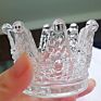 1Pcs Glass Crown Candlestick Embossed Ring Beauty Tray Put Cosmetic Shelf Jewelry Storage Box