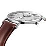 20Pc 40 Mm Stainless Steel Back Clock Brown Leather Mineral Glass Men's Watch Timepieces