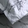 24 Hours Luxury King Size Polyester Gray Marble Bedding Duvet Cover Sets