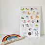 26-Letter Photo Frame Children's Room Background Wall Decoration Animal English Teaching Props