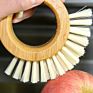 2 in 1 Multifunctional Full Circle the Ring Fruit Cleaning Brush Bamboo Scrub Cleaning Brushes