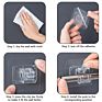 2Pcs Nail-Free Adjustable Curtain Rod Holder Clamp Hooks Rod Bracket Holders Adhesive Wall Curtain Fixed Clip Hanging Rack Hook
