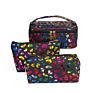 3-Piece Black Butterfly Cosmetic Bag Travel Portable Cosmetic Bag Waterproof Cosmetic Brush Bag for Women and Girls