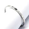 316L Stainless Steel Cuff Bracelet Personalized Engraved Bangle for Men/Women