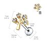 316L Surgical Steel Life Tree Top Clear Cz Labret Helix Tragus Piercing Cartilage Earring Studs