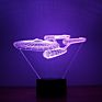 3D Led Night Light Star Trek Illusion Novelty Bulbing Table Lamp