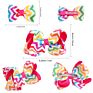 3Pcs/Set Grosgrain Ribbon Hair Bow Attractive Striped Hairgrip Gradient Rainbow Girls Hair Clips Set for Baby Girl