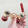 3X25 Telescope Lady Brass Coated Lens Opera Theater Binoculars