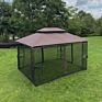3X4Mdouble Square Tops with Mosquito Netting Outdoor Garden Gazebo Tent