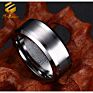 4Mm 6Mm Tungsten Carbide Ring for Men Women Comfort Fit Beveled Edge Brushed Silver Wedding Band Size 4-14
