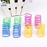 4Pcs Plastic Spring Cat Toy Colorful Coil Spiral Springs Pet Action Wide Durable Interactive Toy