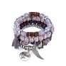 4Pcs/Set Multi-Layer Natural Stone Bead Bracelet Mix Pendant Tassel Bracelet Set for Women