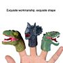 5 Pieces Set Plastic Soft Rubber Realistic Full Body Cute Animal Pretend Play Toy Dinosaur Hand Finger Puppet