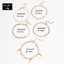 5 Pieces/Set Gold Plated Anklet Jewelry Chain Mix Foot Jewelry for Women