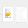5X7 Gold Foil Flower Plain Sympathy Greeting Card and Envelopes