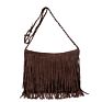 6 Colors Bohemian Matte Suede Leather Shouder Messenger Bags Women Vintage Long Tassel Handbags