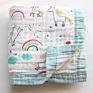 6 Layer Muslin Blanket Printed Design 110*110Cm Bath Towel Cotton Baby Blanket