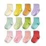 6 Pack Cute Organic Cotton Non Slip anti Skid Sole Infants Ankle Anti-Slip Newborn Toddlers Baby Grip Crew Socks