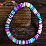 6Mm Colorful Boho Beaded Bracelet Women Jewelry Vinyl Disc Beads Stretch Bracelet