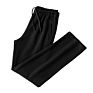 87% Cotton 13% Polyester Long Sport Trousers Men Straight Sweat Pants with Zipper Pockets