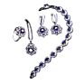 925 Silver Jewelry Sets for Women Wedding Jewelry Sets Earring Necklace Bracelet Ring