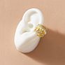 925 Sterling Silver 14K Gold Plated Pearls Star Clip on Cartilage Earrings round Sparkling Crystal Huggie Ear Cuff for Women