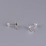 925 Sterling Silver Cross Shape Stud Earrings for Women