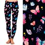 92% Polyester 8% Spandex 230Gsm Buttery Soft Colorful Butterfly Leggings